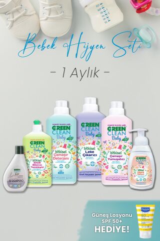 Green Clean Bebek Hijyen Seti 1 Aylık Hediyeli