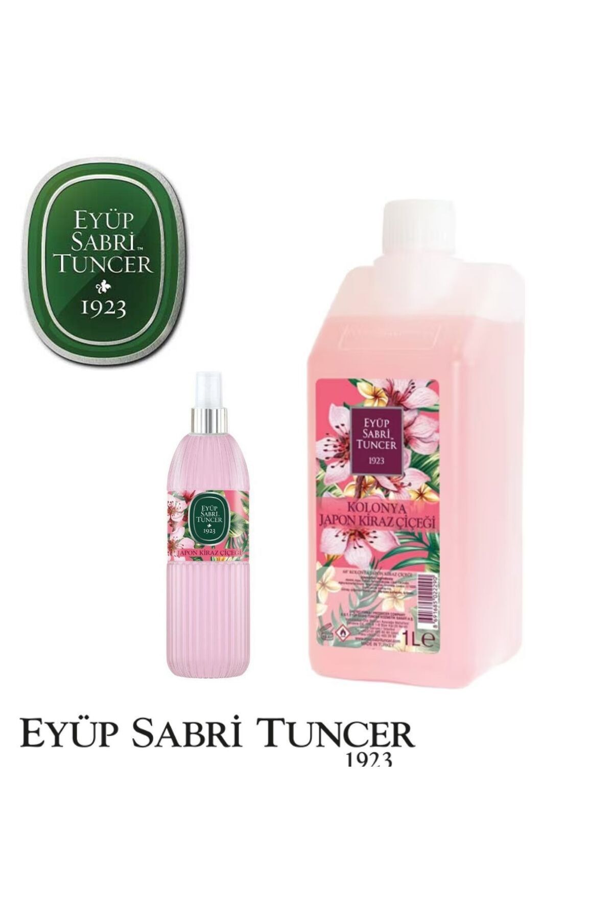 Japon Kiraz Çiçeği Kolonyası 1 Lt Koruma Kilitli Kapak Ve 150 ml Sprey