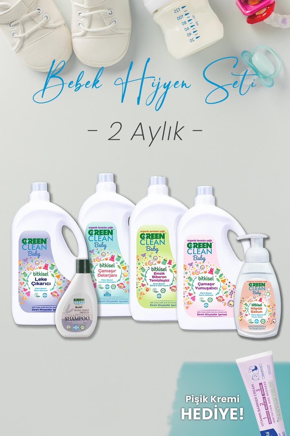 Green Clean Bebek Hijyen Seti 2 Aylık Hediyeli
