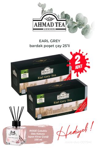 Early Grey 25'li Bardak Poşet Çay 2 paket ve Oda Kokusu