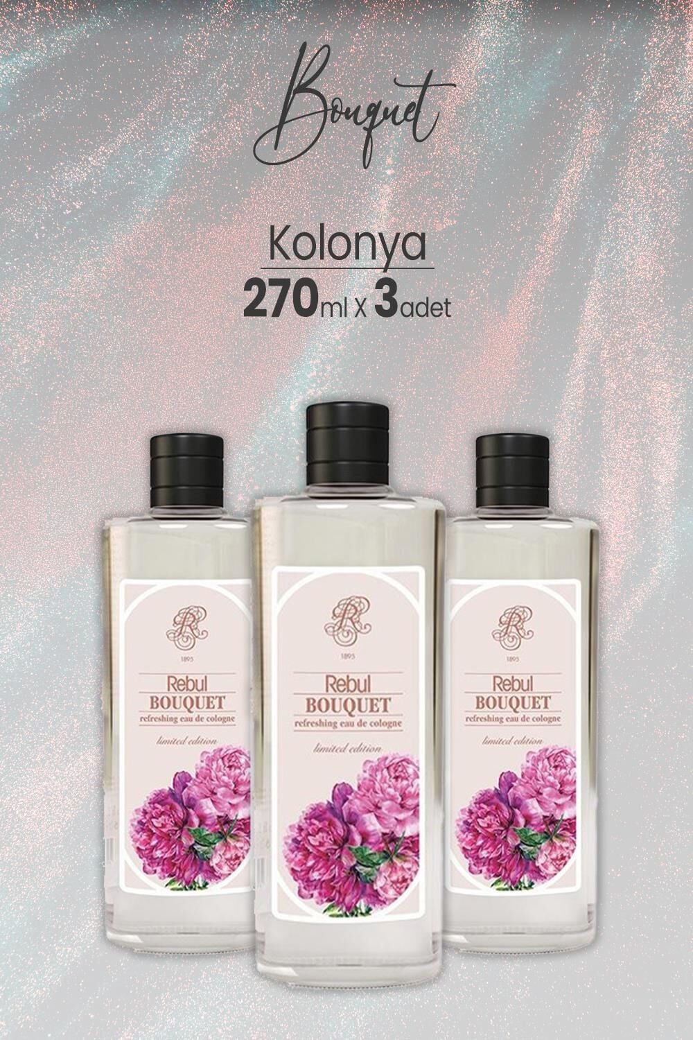 Rebul Bouquet Kolonya 270 ml x 3 Adet
