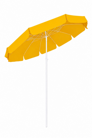 Sarı Plaj Şemsiyesi 200 cm çap /10 telli, Polyester Kumaş