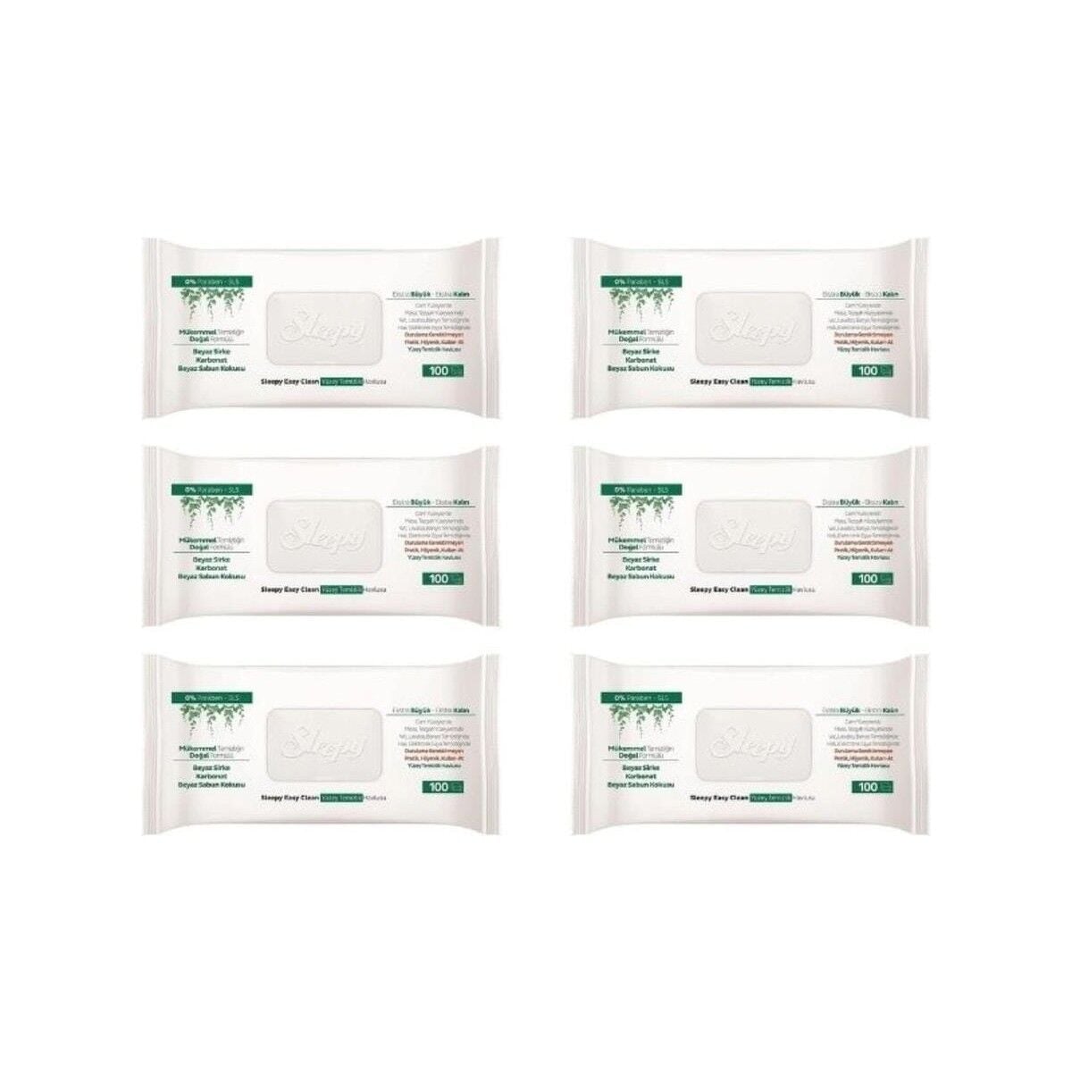 Sleepy Easy Clean Yüzey Temizlik Havlusu 100 Yaprak 6 Paket (600 Yaprak)