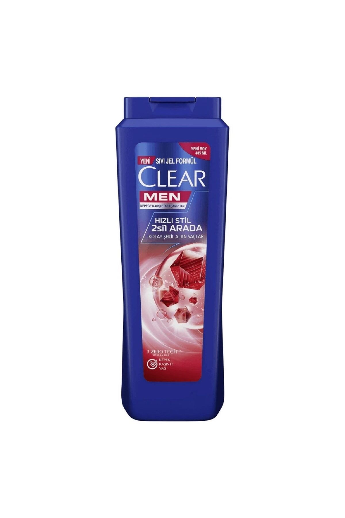 Clear Kepeğe Karşı Etkili Hızlı Stil 2'si 1 Arada Şampuan 485 ml