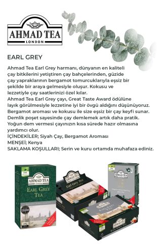 Bardak Poşet Çay 25'li Earl Grey 3 paket ve Oda Kokusu