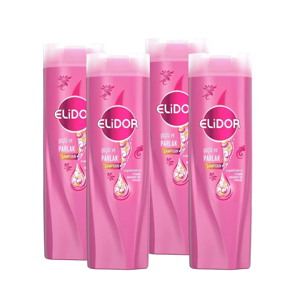 Elidor Superblend Saç Bakım Şampuanı Güçlü ve Parlak E Vitamini x 4