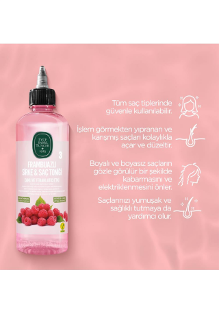 EST Frambuazlı Saç Bakım Şampuanı 500 ml, Saç Toniği 500 ml ve ROSIE