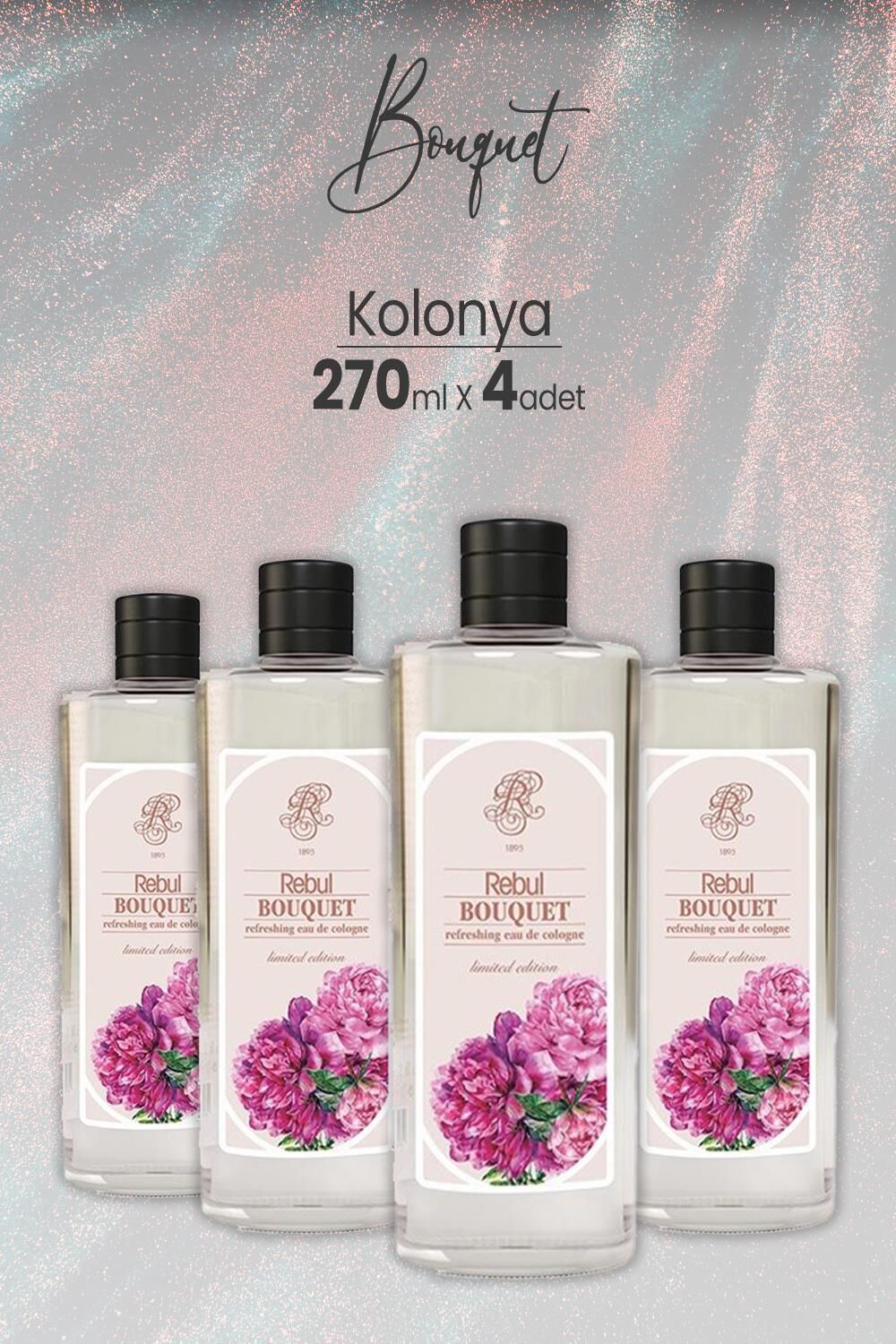 Rebul Bouquet Kolonya 270 ml x 4 Adet