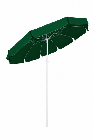 Yeşil Plaj Şemsiyesi 200 cm çap /10 telli, Polyester Kumaş