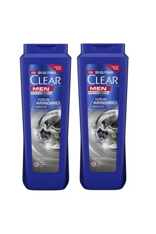 Clear Men Kepeğe Karşı Etkili Şampuan Yoğun Arındırıcı Kömür İle 485 ML x 2