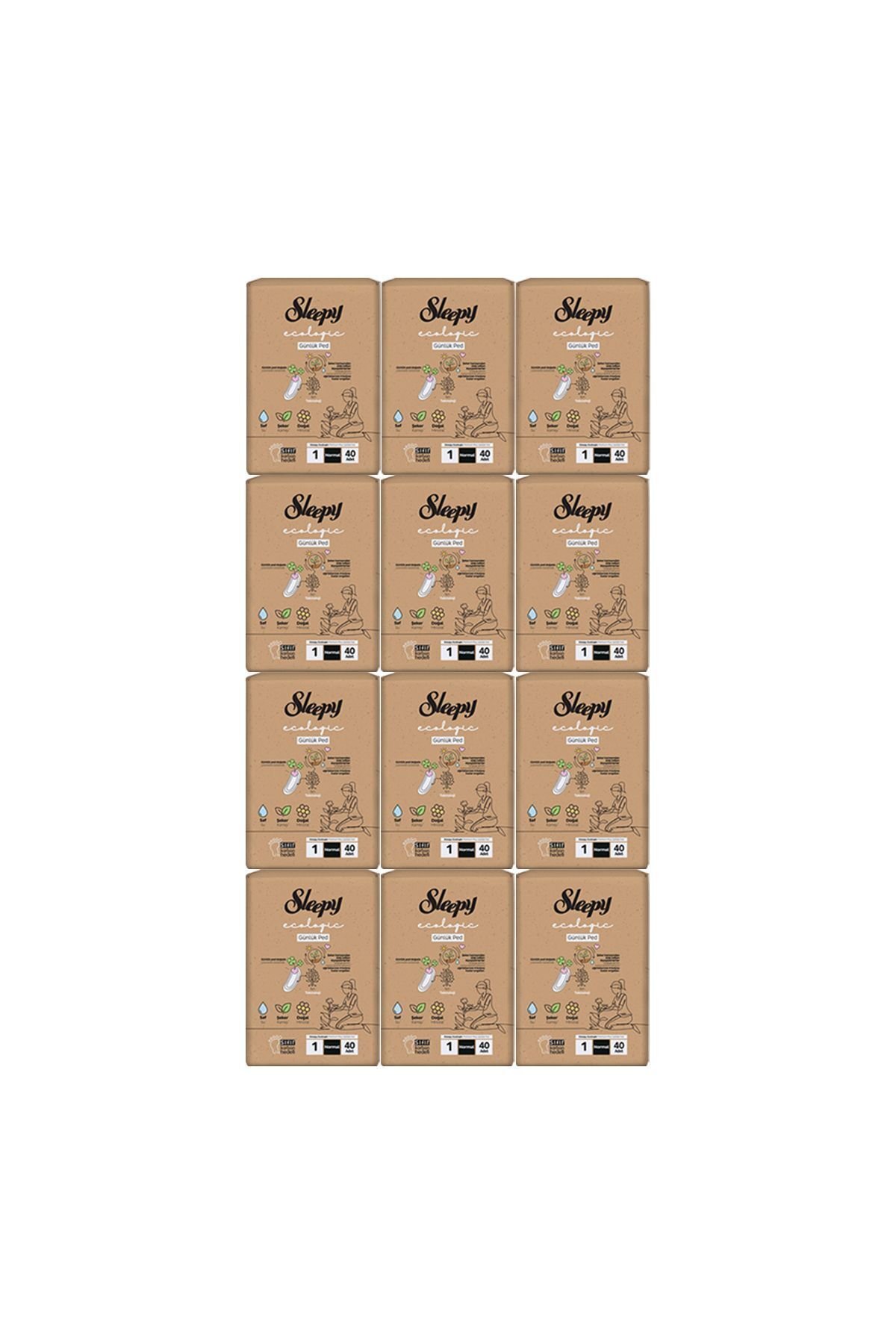 Sleepy Ecologic Premium Plus Günlük Ped Normal 12 X 40