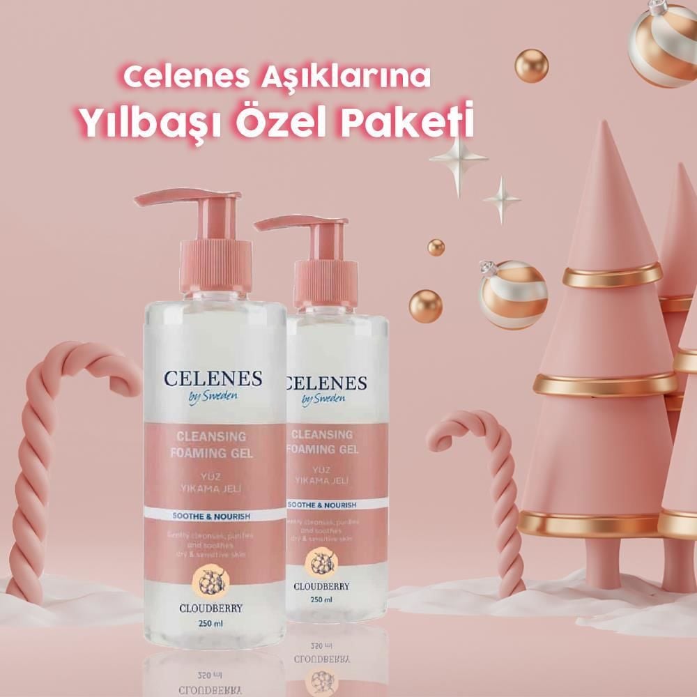 Celenes By Sweden Yılbaşı Paketi Cloudberry Temizleme Jeli 250 ml x 2