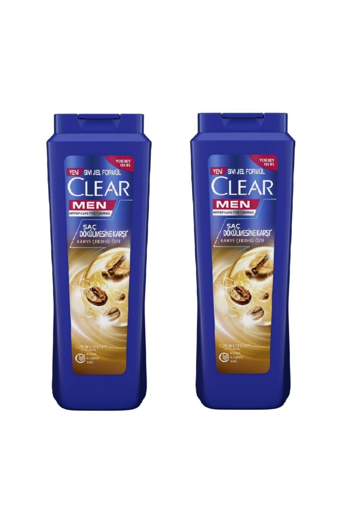Clear Men Kepeğe Karşı Etkili Şampuan Saç Dökülmesine Karşı Kahve Çekirdeği Özü 485 ml x 2