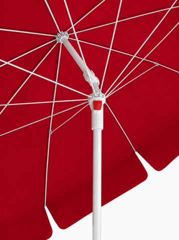 Kırmızı Plaj Şemsiyesi 200 cm çap /10 telli, Polyester Kumaş