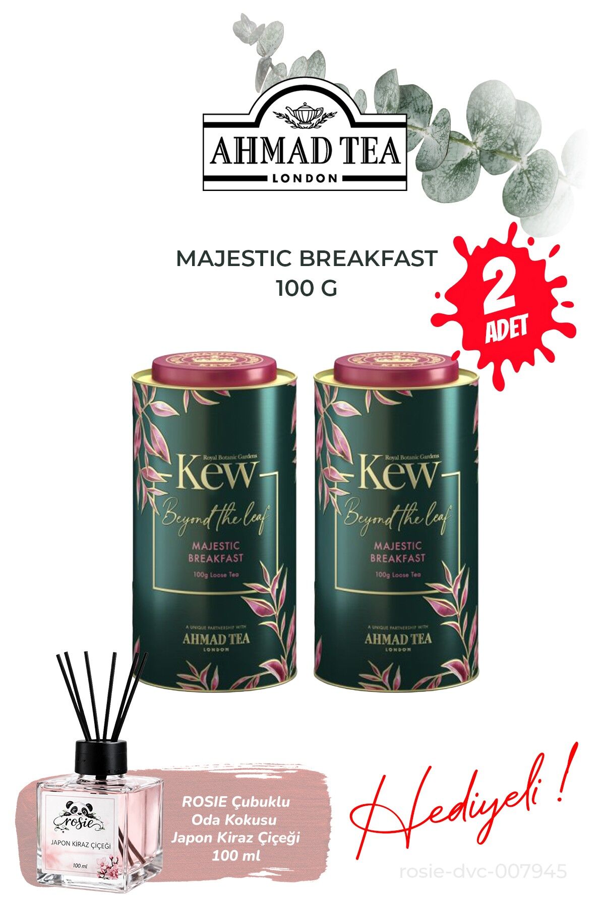 Kew Garden 2 Kutu Majestic English Breakfast 100 G ve Oda Kokusu