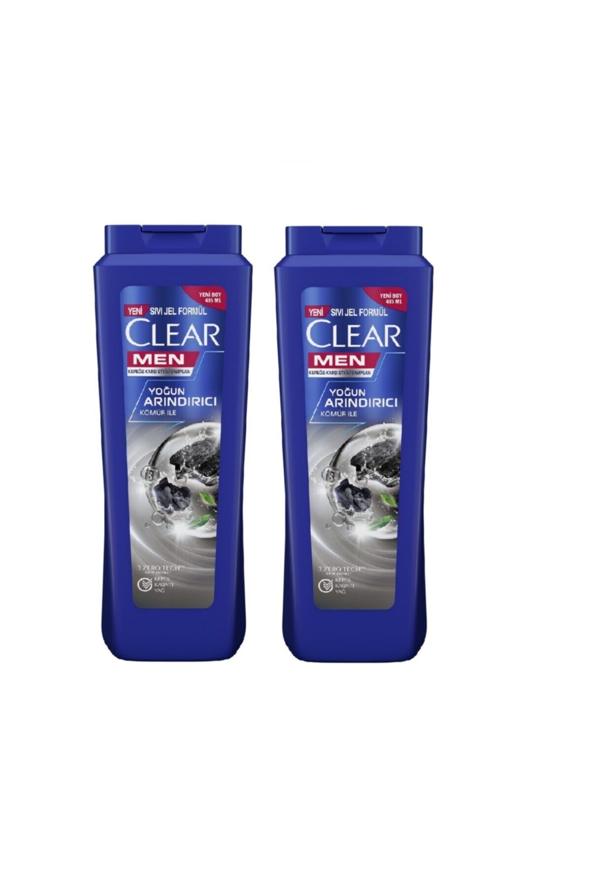 Clear Men Kepeğe Karşı Etkili Şampuan Yoğun Arındırıcı Kömür İle 485 ML x 2