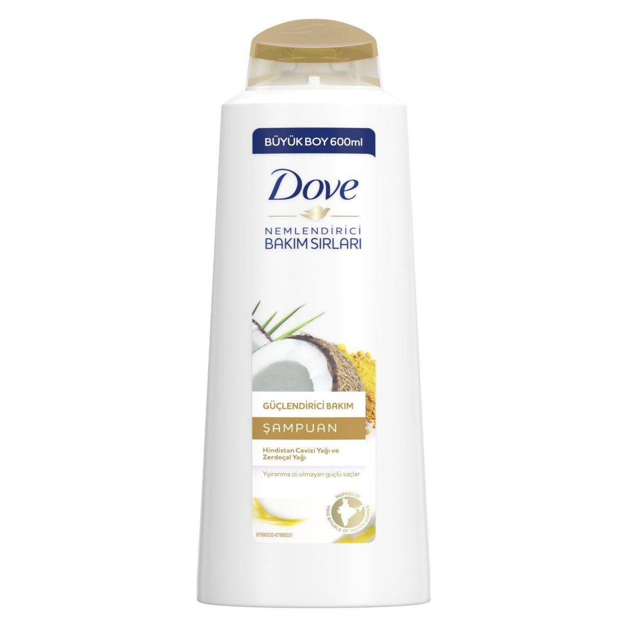 Dove Hindistan Cevizi Yağı ve Zerdeçal Yağlı Şampuan 600 ml x 2