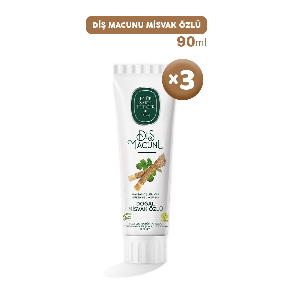 Eyüp Sabri Tuncer Diş Macunu Misvak Özlü 90 ml x 3