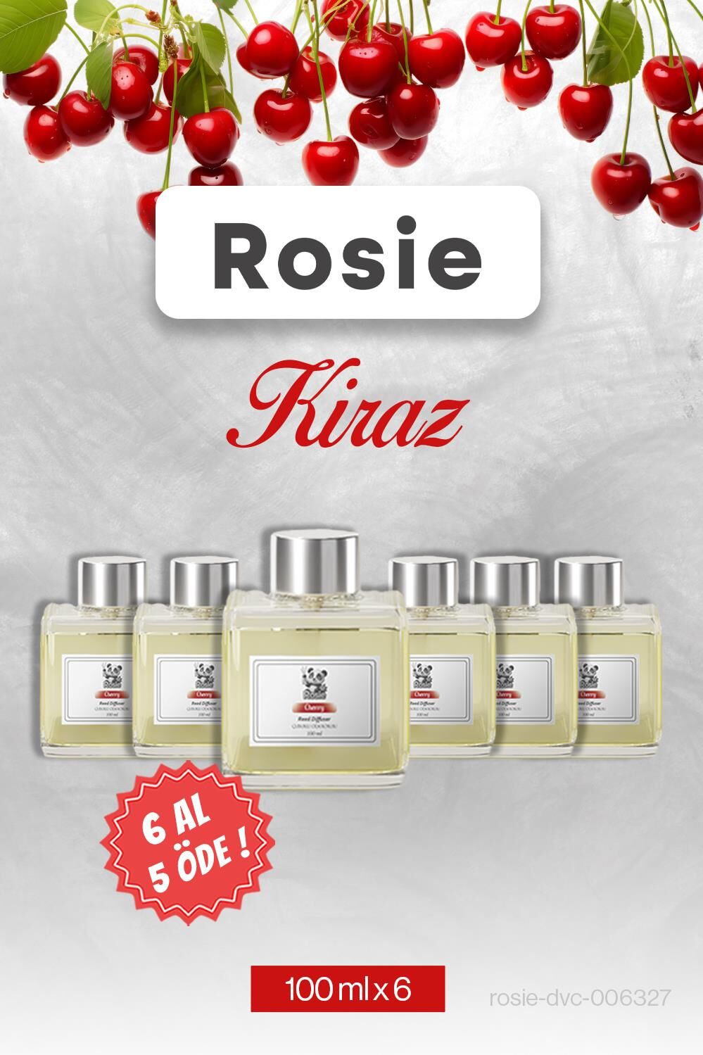 Kiraz 6 AL 5 ÖDE, Rosie Çubuklu Oda Kokusu 100 ml