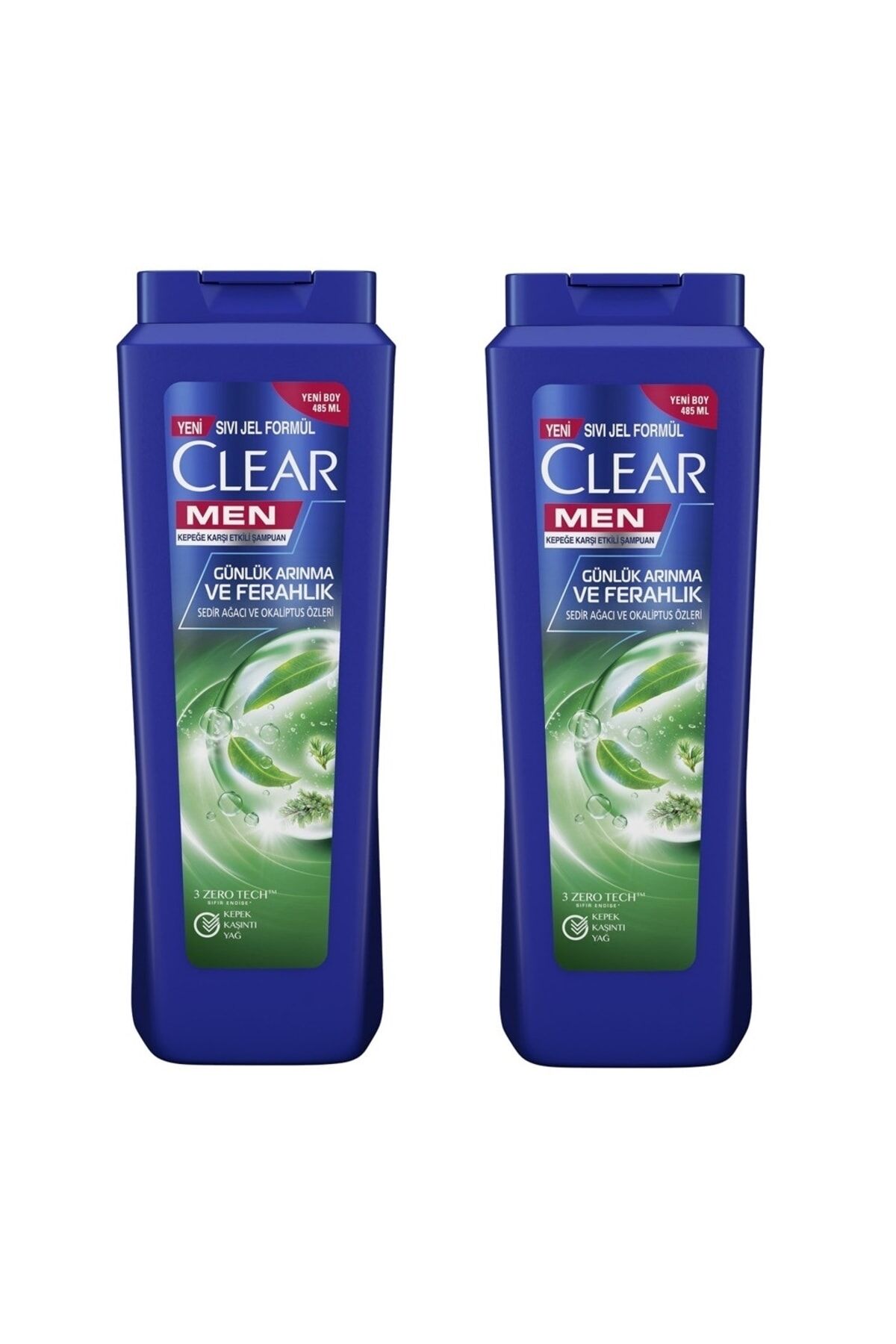 Clear Men Şampuan Günlük Arınma ve Ferahlık 485 ml x 2