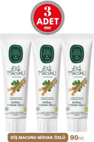 Eyüp Sabri Tuncer Diş Macunu Misvak Özlü 90 ml x 3 Adet