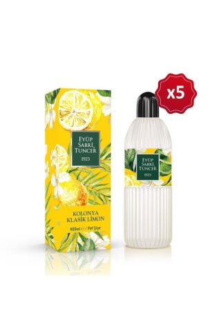 Eyüp Sabri Tuncer Klasik Limon Kolonyası 80 Derece Pet Şişe 400 ml x 5 Adet