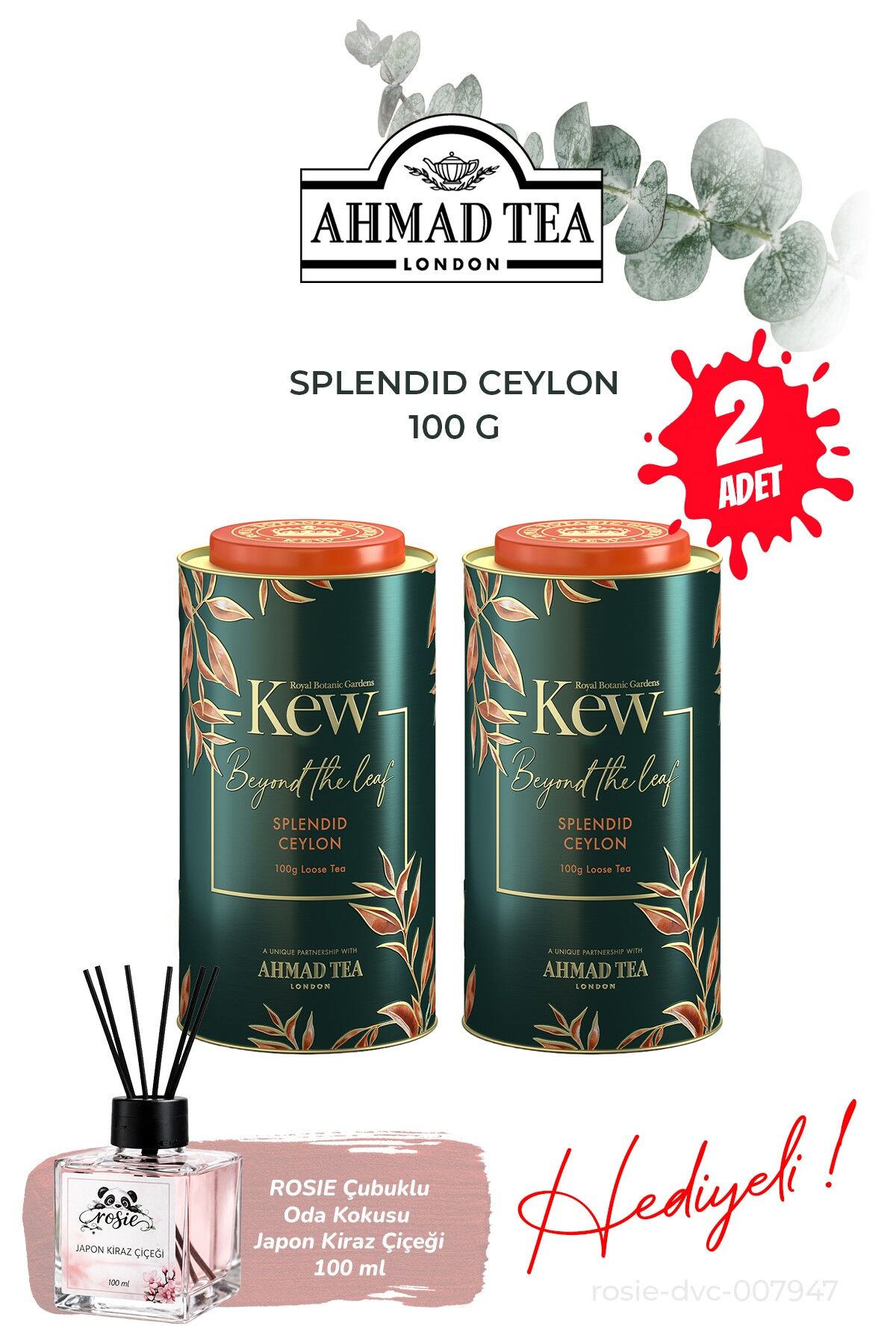 Kew Garden 2 Kutu Splendid Ceylon 100 G ve Oda Kokusu