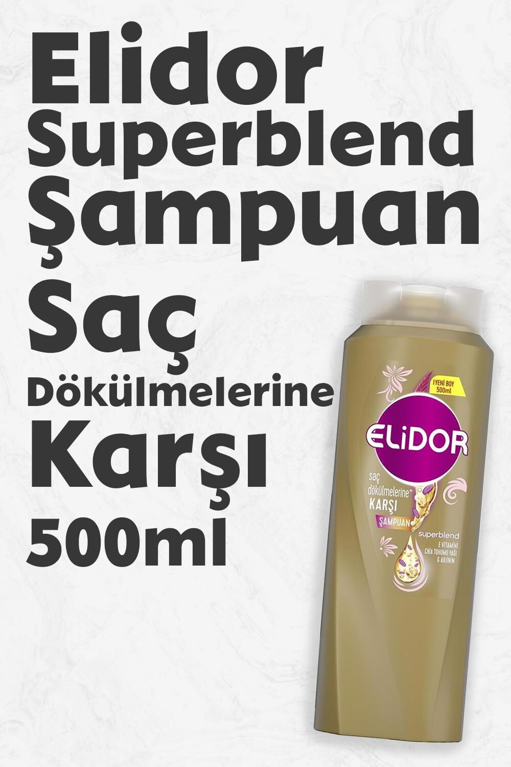 Elidor Superblend Saç Bakım Şampuanı Saç Dökülmelerine Karşı E Vitamini 500 ML