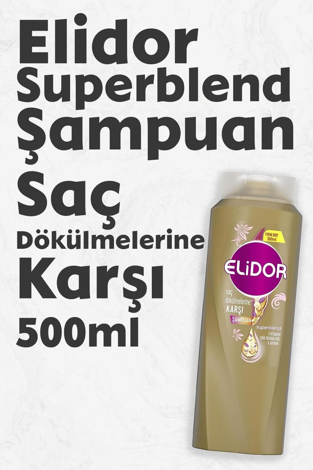 Elidor Superblend Saç Bakım Şampuanı Saç Dökülmelerine Karşı E Vitamini 500 ML