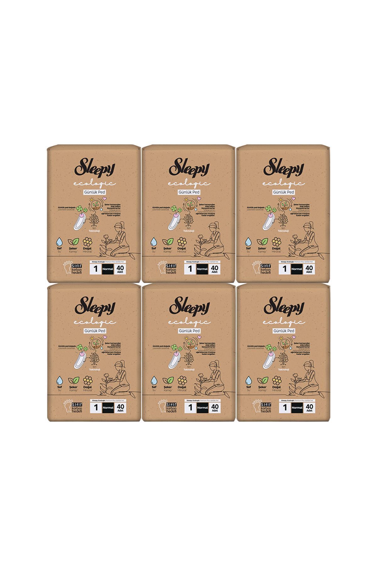 Sleepy Ecologic Premium Günlük Ped normal 6 X 40