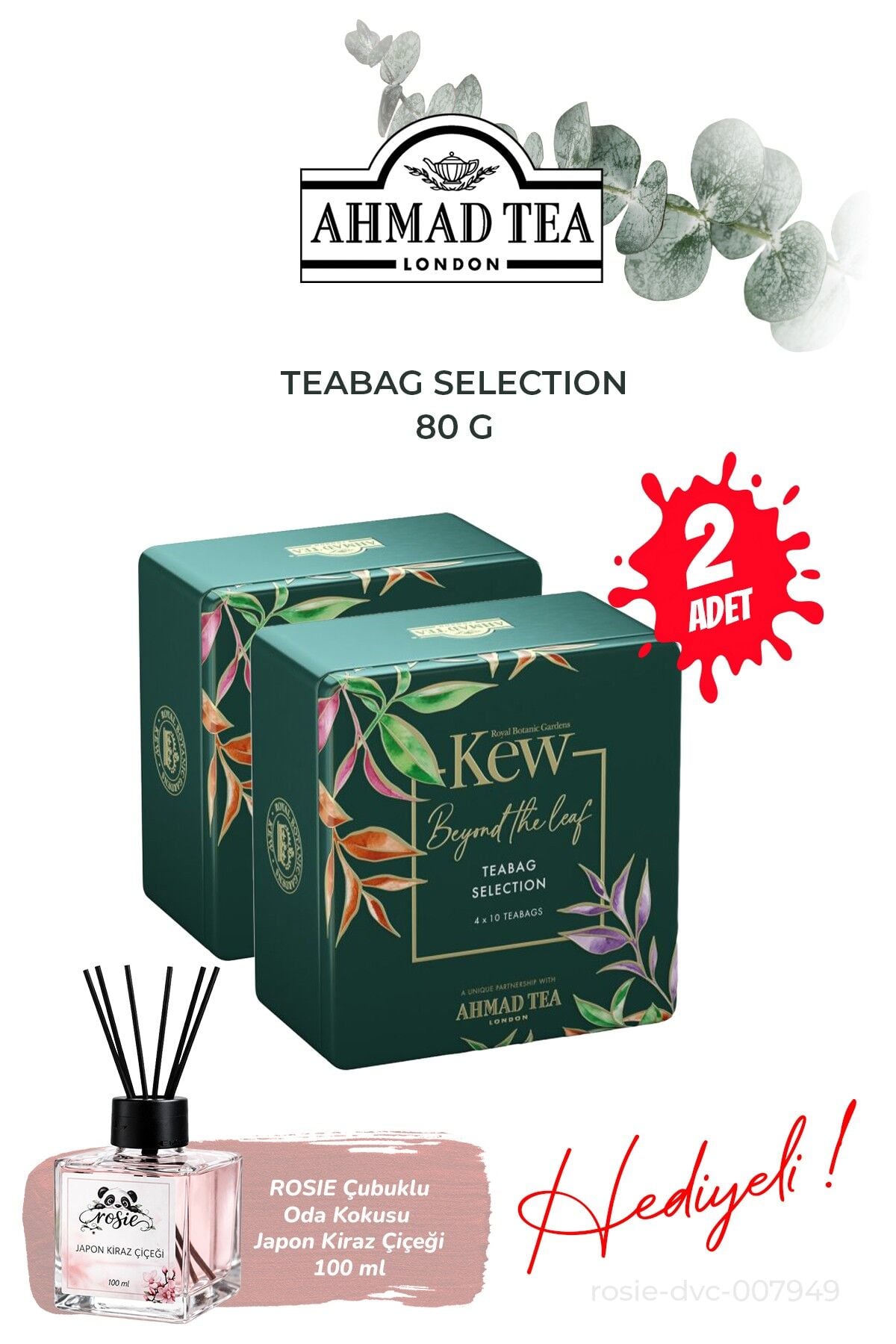 2 Kutu Kew Garden Teabag Selection 80 G ve Oda Kokusu