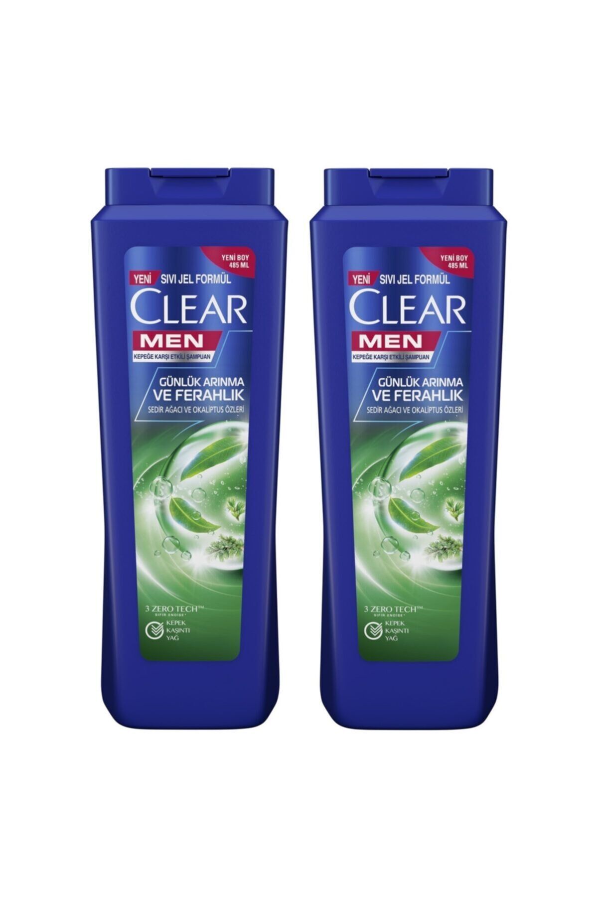 Clear Men Şampuan Günlük Arınma ve Ferahlık 485 ml x 2