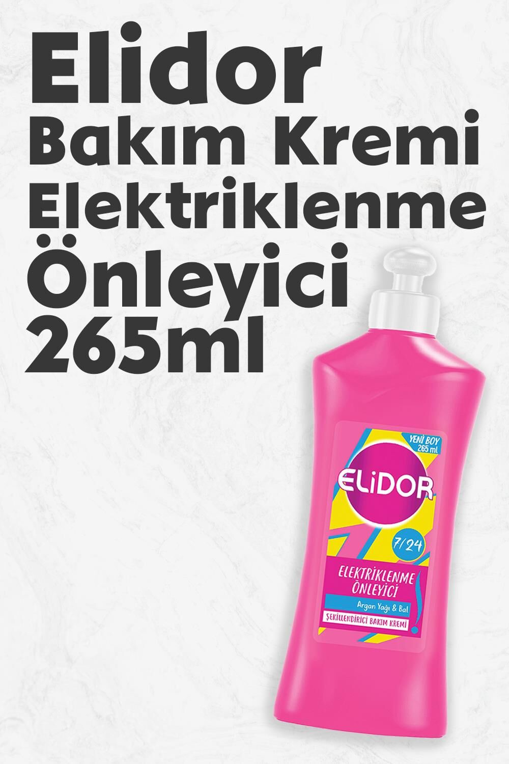 Elidor Bakım Kremi Elektriklenme Önleyici Argan Yağı & Bal 265 ml