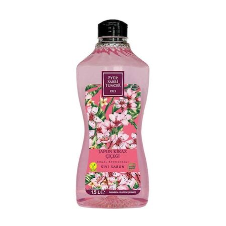 Eyüp Sabri Tuncer Doğal Zeytinyağlı Sıvı Sabun Japon Kiraz Çiçeği 1500 ML