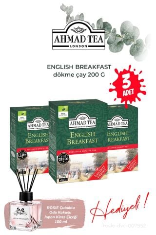 200 G Dökme Çay English Breakfast 3 paket ve Oda Kokusu
