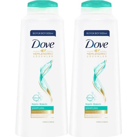 Dove Narin Bakım Şampuan 600 ML x 2 adet