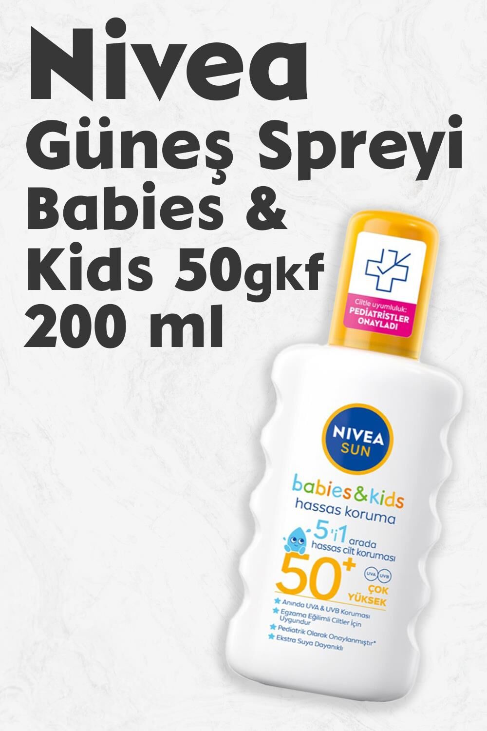 Nivea Sun Çocuk Hassas Güneş Spreyi Gkf50+ 200 ml