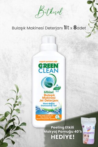 U Green Clean Bulaşık Makinesi Jel Deterjan 1 L x 8 Adet ve Hediyeli