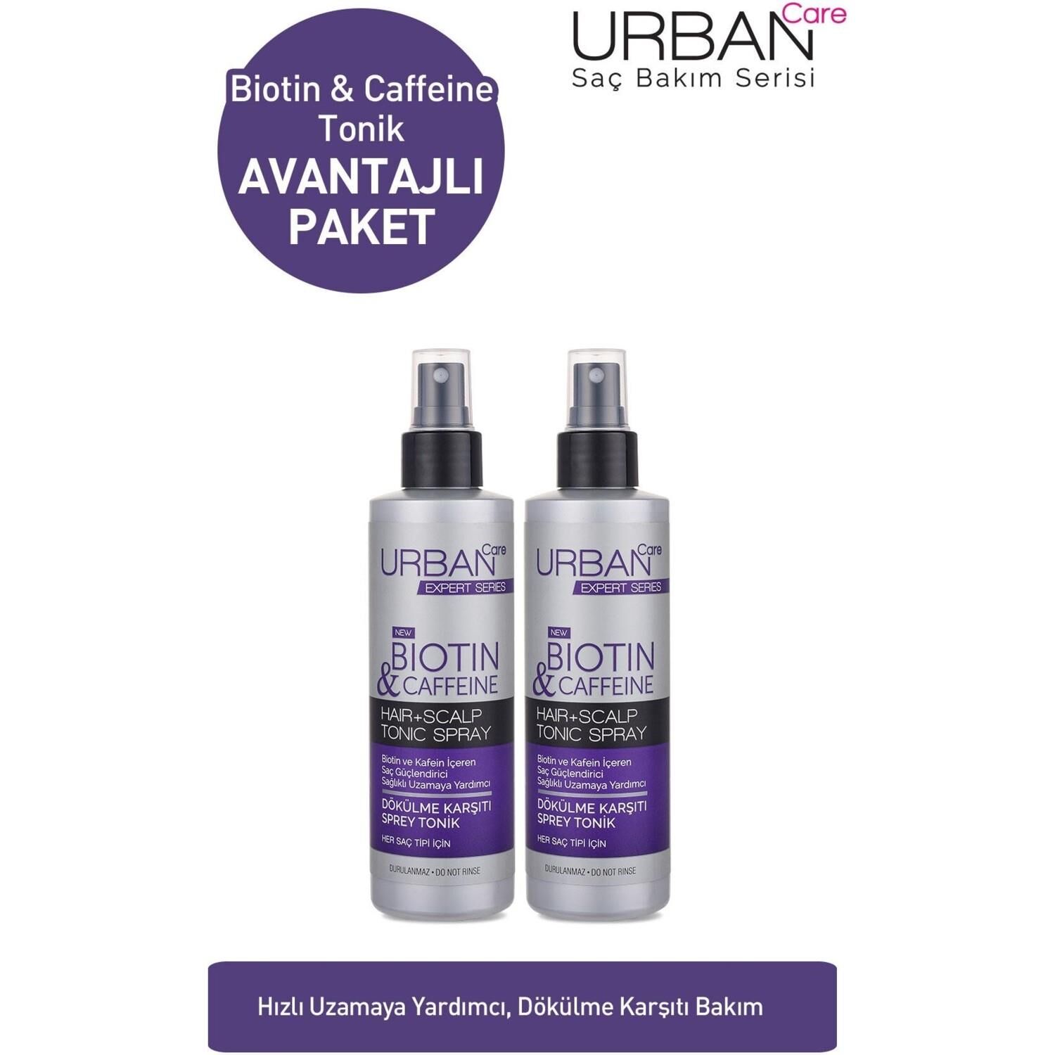 Urban Care Expert Biotin & Kafein Sprey Tonik 200 ml x 2