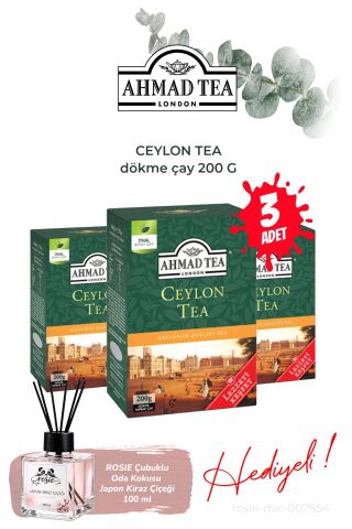 200 G Dökme Çay Ceylon Tea 3 paket ve Oda Kokusu