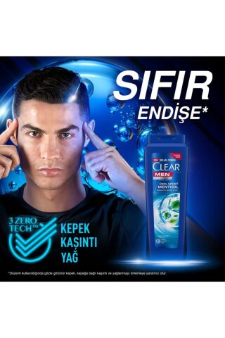 Clear Men Kepeğe Karşı Etkili Şampuan Ferahlatıcı Mentol Etkisi 485 ML