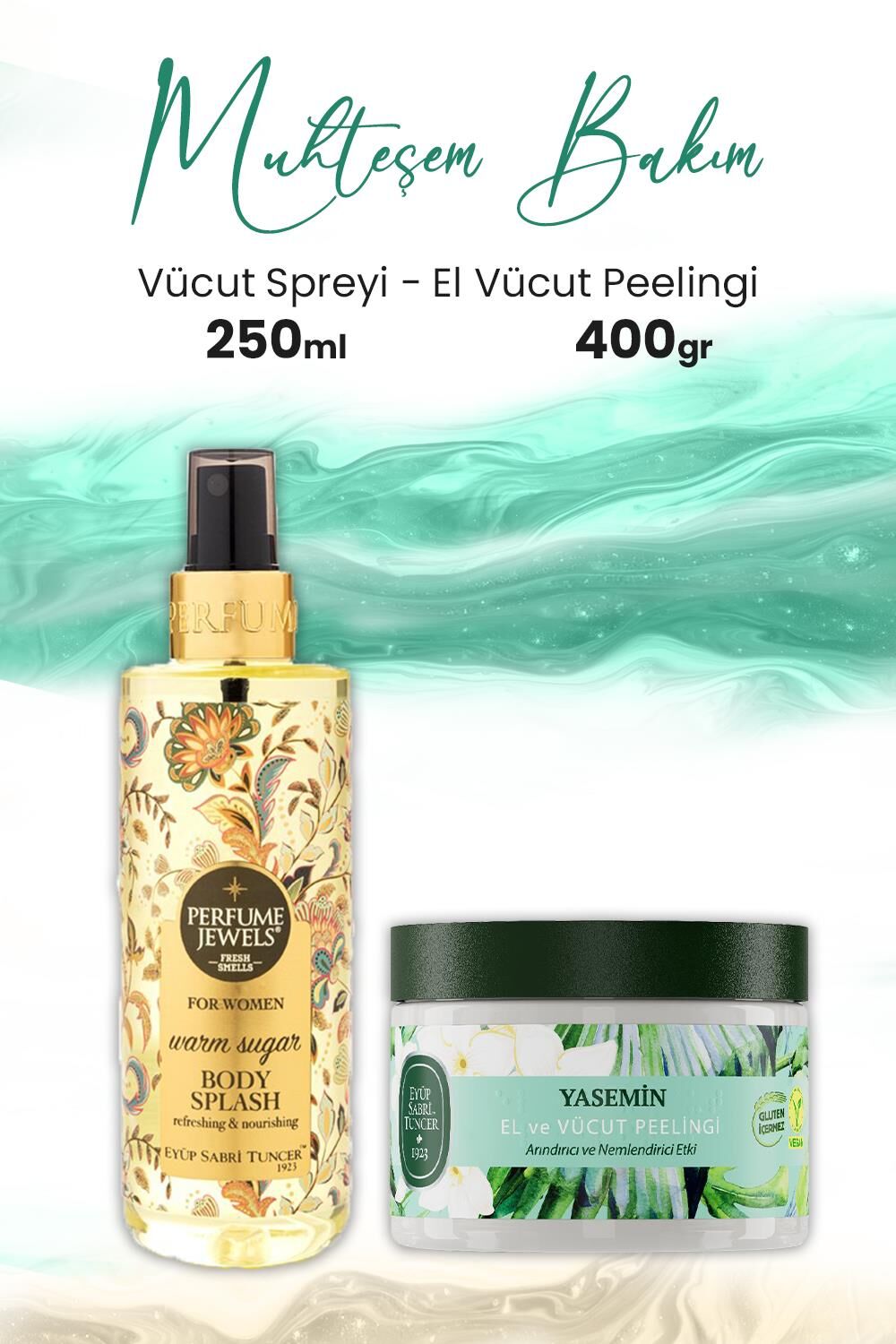 Eyüp Sabri Tuncer El ve Vücut Peelingi Yasemin 400 gr ve Pj Body Splash Warm Sugar 250 ml