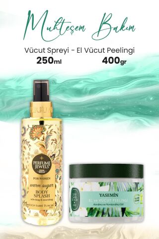 Eyüp Sabri Tuncer El ve Vücut Peelingi Yasemin 400 gr ve Pj Body Splash Warm Sugar 250 ml