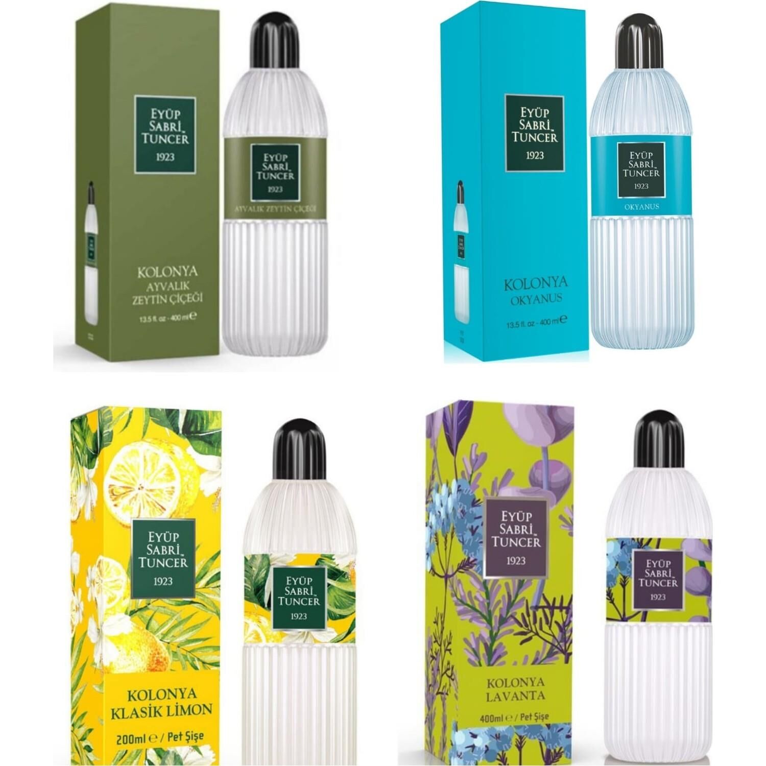 Eyüp Sabri Tuncer Lavanta, Klasik Limon, Okyanus ve Zeytin Çiçeği Kolonyası 400 ML