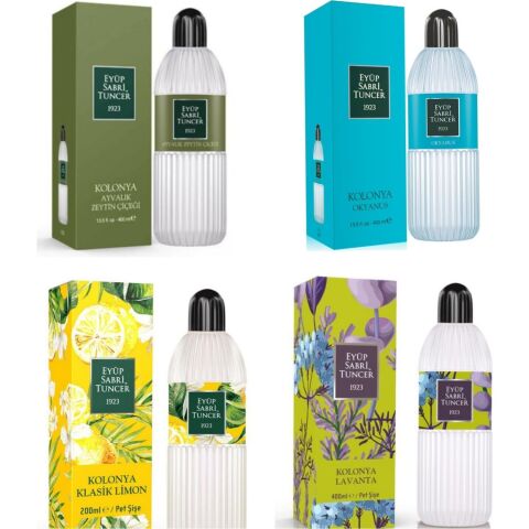 Eyüp Sabri Tuncer Lavanta, Klasik Limon, Okyanus ve Zeytin Çiçeği Kolonyası 400 ML