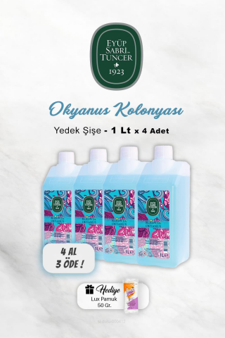 4 AL 3 ÖDE Eyüp Sabri Tuncer Okyanus Kolonyası 1 Lt, Pamuk Hediyeli