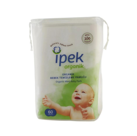 İpek Organik Bebek Temizleme Pamuğu 60 Adet