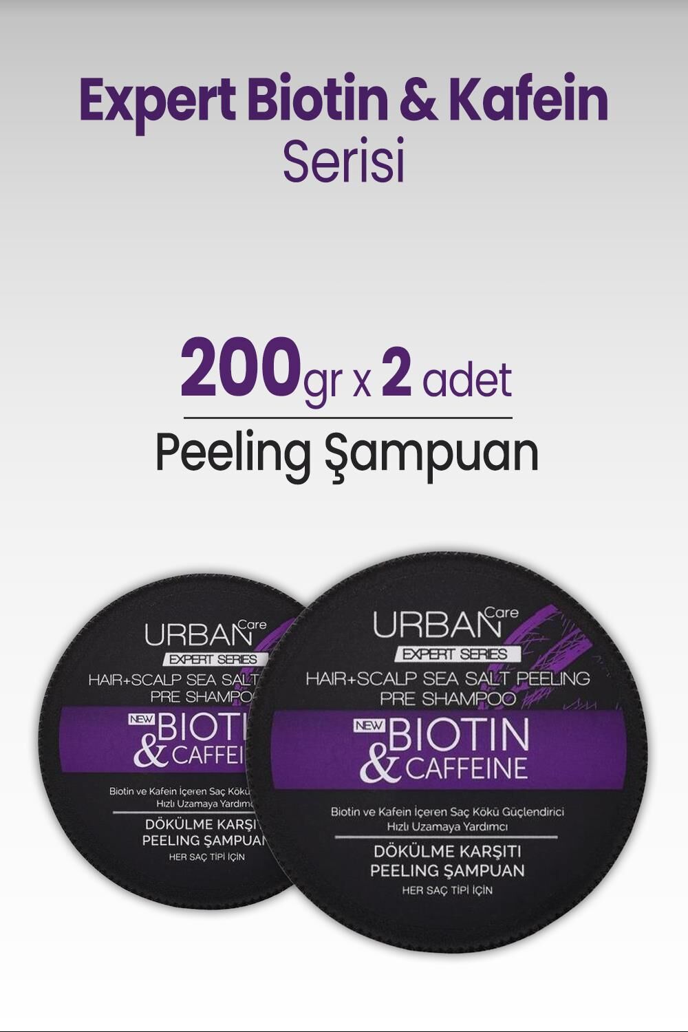 Urban Care Expert Biotin & Kafein Peeling Şampuan 200 gr x 2 Adet