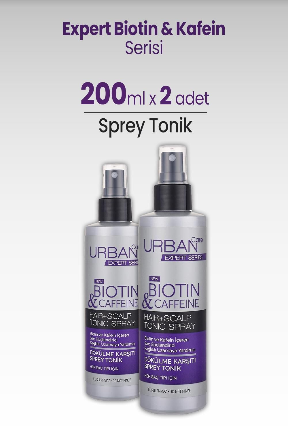 Urban Care Expert Biotin & Kafein Sprey Tonik 200 ml x 2 Adet