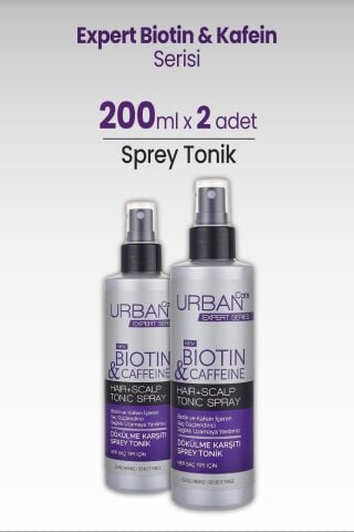 Urban Care Expert Biotin & Kafein Sprey Tonik 200 ml x 2 Adet